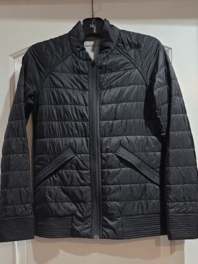 Women’s Quilted Lightweight Reversible Jacket Black Gray Size 4